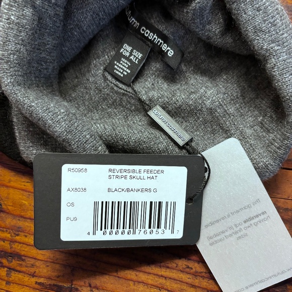 Autumn Cashmere Reversible Feeder Stripe Skull Hat - Picture 3 of 5